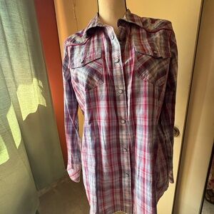 Ariat Red and Blue Plaid Shirt